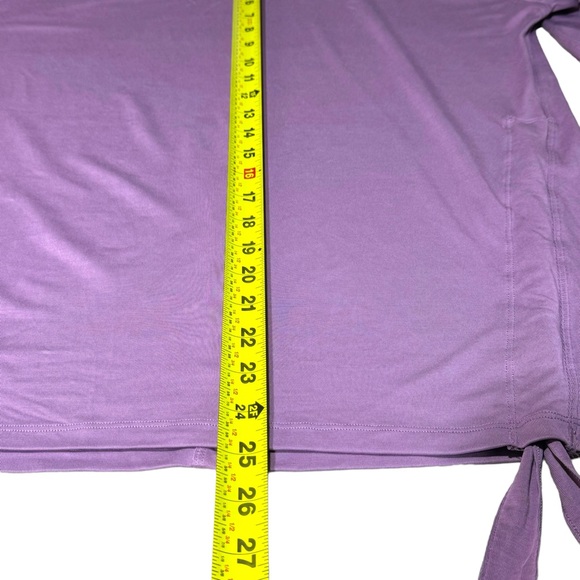 Lululemon Womens Crew Top 8 Side Cinch Long Sleeve Purple Relax Fit Breathable - Picture 9 of 12